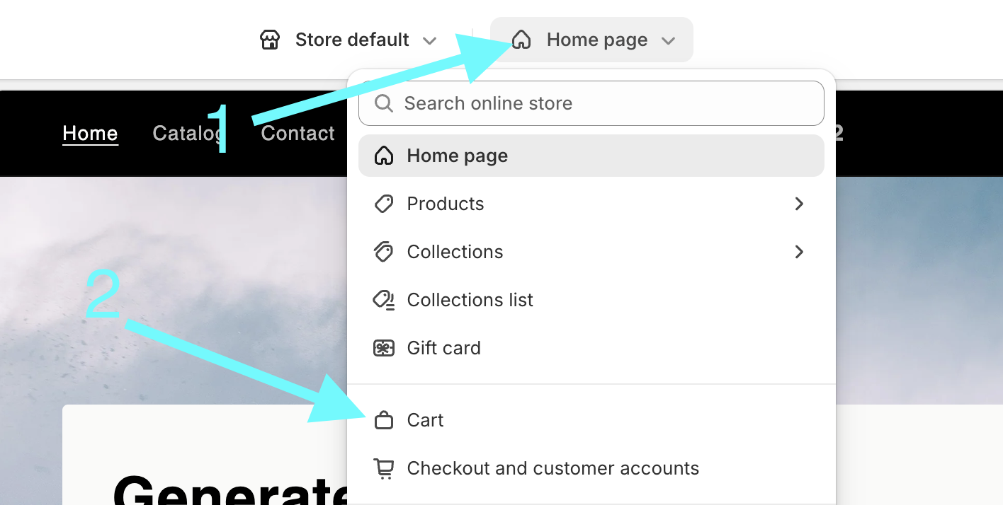 Navigate to cart page